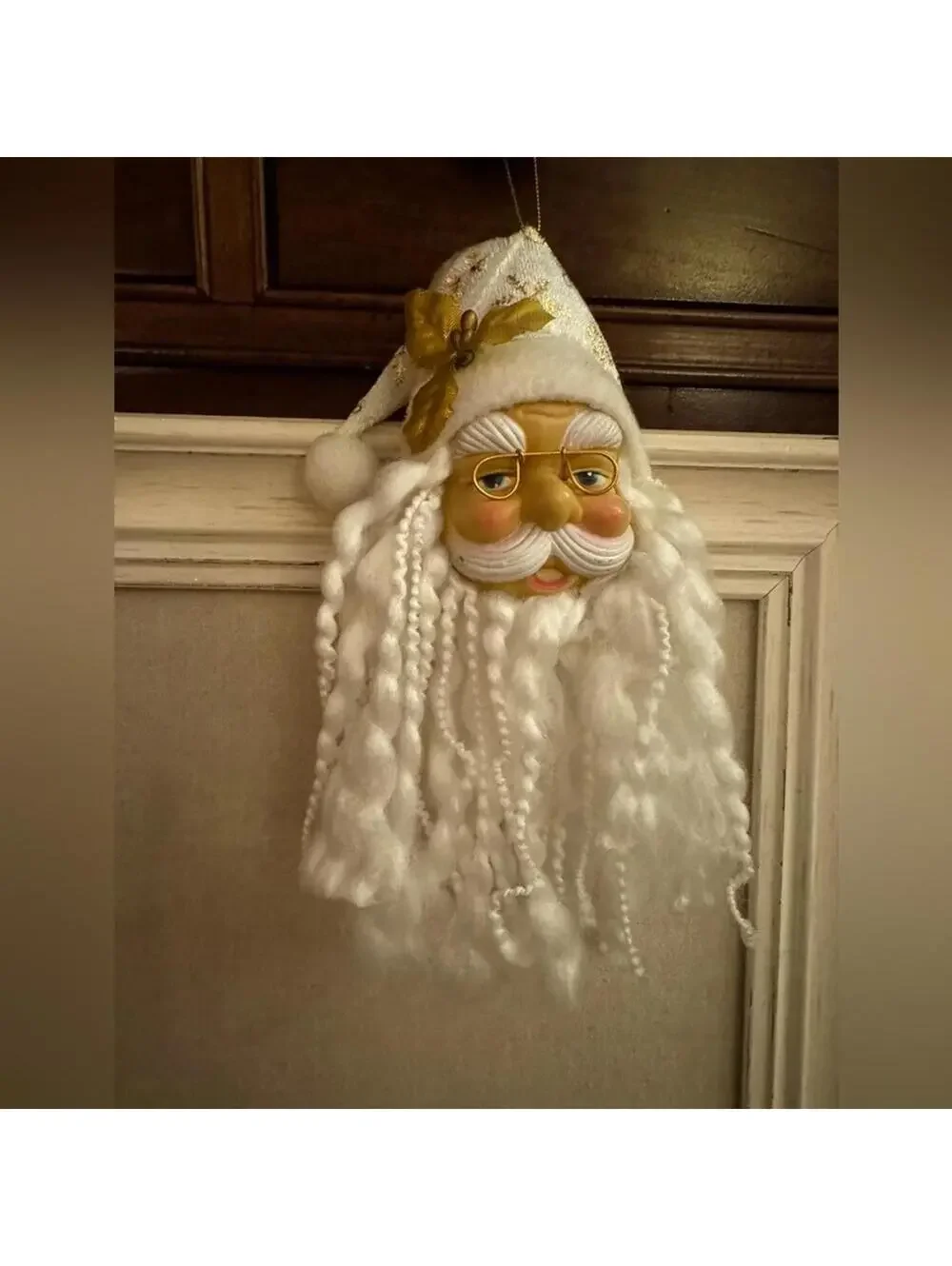 Vintage Santa hanging ornament